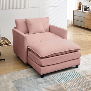 Poltrona con Poggiapiedi, Set di Poltrone Reclinabili Comode per Arredamento Casa - Product Image 3