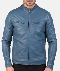Veste en cuir véritable pour homme, coupe-vent, style motard, vintage, streetwear, mode, fabrication OEM ODM, étiquette privée - Product Image 1