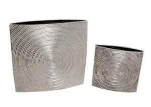 Plateau de service carré de luxe moderne en aluminium poli fait main, lot de 2, multifonctionnel, pour table, vase, mariage, fête, maison - Product Image 3