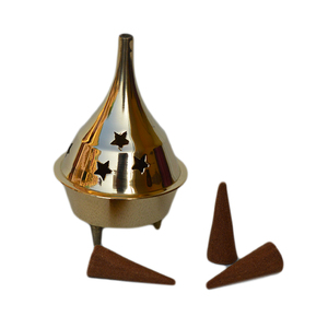 Brûleur d'encens au design captivant, en argent poli, nouveau design avec couvercle, support en métal pour brûleur d'encens - Product Image 6
