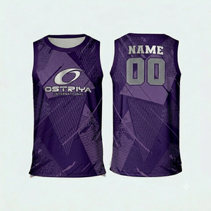 Maillots de basketball réversibles personnalisés en gros – Numéros imprimés par transfert thermique – Gilet d'équipe pour hommes – Haute qualité, respirant, devant imprimé - Product Image 5