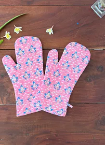 Wholesale 100%Organic Cotton Oven Mitts Custom <b>Digital</b> Print Logo New Trendy Soft Plain Design Durable Easy-to-Handle Oven Use - Product Image 3