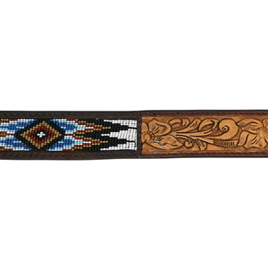 Custom Genuine Western Cowhide Leather Beaded <b>Belt</b> with <b>Stud</b> Design Premium Quality Fashion <b>Belt</b> Exported from India - Product Image 3
