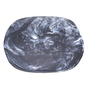 Artizon Studio Organic Shape <b>Large</b> Size Handmade Biodegradable Eco-Friendly Resin Platter Food Serving <b>Tray</b> Colorful Swirl - Product Image 2