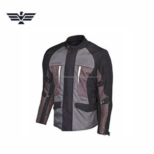 Chaqueta de Motociclismo Unisex para Aventura y Turismo, de Cuero/Cordura, Impermeable, Transpirable, de Secado Rápido, para Todas las Estaciones, Protectora, de Manga Larga - Product Image 1