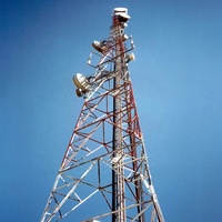 Tour de télécommunication pour la transmission et la distribution d'énergie électrique, forme polygonale/conique, acier au carbone galvanisé à chaud