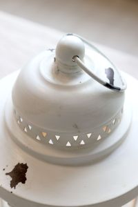 Wholesale <b>Weddings</b> Favors White Patina Metal <b>Candle</b> Holder Lantern for Tabletop Decorations - Product Image 3
