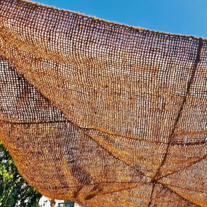 Voile d'ombrage en fibre de coco sur mesure 3x3 3x4 3x5m |   Parasol en fibre de coco naturelle Dural avec anneaux en acier - Product Image 1