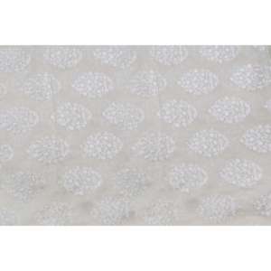 Tissu en dentelle teignable pour broderie florale Chanderi blanc cassé, uni, 44 pouces de large, travail au fil au mètre - Product Image 3