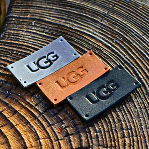 Étiquette personnalisée en cuir véritable avec logo gaufré, faite à la main, de luxe, classique, écologique, résistante, anti-odeur, décontractée, simple et haut de gamme - Product Image 3
