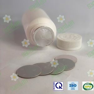 High Quality Custom Designed Aluminum Foil Induction Liner Safety Glass <b>Bottle</b> Lids Paper Laminated Closures for Jars Die Cut - Product Image 3