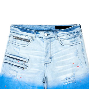 Shorts en jean pour hommes Streetwear, couleurs unies, décontractés, respirants, nouvelle collection, service OEM, collection été, shorts en jean pour hommes - Product Image 4