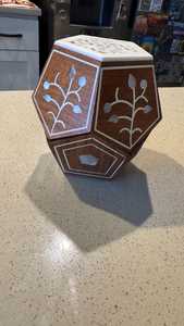 Brûleur à Bakhoor et porte-encens en bois incrusté de nacre de luxe, Mubkhar décoratif arabe haut de gamme pour Oud Bakhoor, décoration d'intérieur - Product Image 3