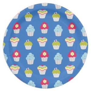 New Strong Disposable Biodegradable Paper Plates 9 Inches Round Freezer Safe Modern Luxury Party Catering Outdoor Events - Product Image 1