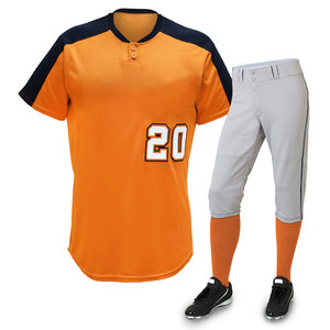 Nouveautés, ensembles d'uniformes de baseball personnalisables, respirants, à séchage rapide, de haute qualité, en polyester/coton, pour hommes, adultes, sport - Product Image 4