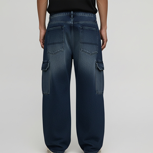 Wide Leg Baggy <b>Jeans</b> Men Casual Oversize <b>Jeans</b> Pants for Men Streetwear Vintage Distress <b>Work</b> Denim <b>Jeans</b> Trousers - Product Image 2