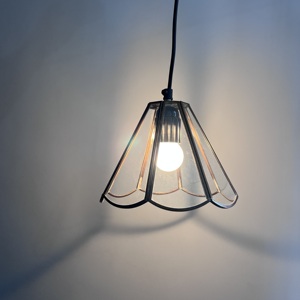 Gold Metal Glass Bell Pendant <b>Light</b> Soft Warm White <b>Small</b> Living Room <b>Ceiling</b> Lamp - Product Image 3