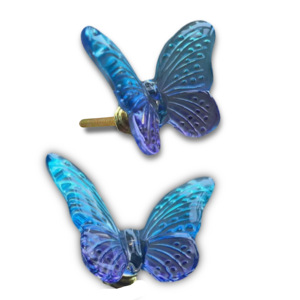 Tirador de Cristal Industrial con Diseño de Mariposa para Cajones y Manija Decorativa para Gabinetes de Cocina, Armarios y Uso Comercial - Product Image 1
