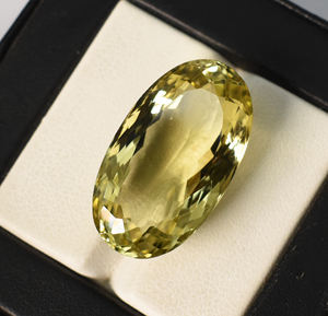 Cuarzo Limón Natural, Forma Ovalada Larga, 25X14.5X11 mm, Gema Suelta para la Elaboración de Joyería - Product Image 3