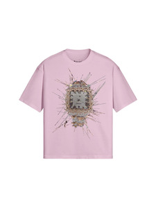 เสื้อยืดโอเวอร์ไซส์ คอวี แขนราแกลน ผ้าคอตตอนเจอร์ซีย์เนื้อหนัก 240 กรัม สไตล์อเมริกันเรโทร พิมพ์ลายโลโก้ด้านหน้า สำหรับผู้ชาย ใส่ได้ในฤดูร้อน รุ่นวินเทจ สีพื้น - Product Image 3