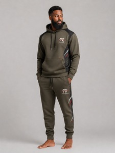 Survêtement pour homme à manches longues et en tissu léger, haut de survêtement tendance pour homme, coupe ajustée, survêtement de sport pour homme, service OEM - Product Image 1