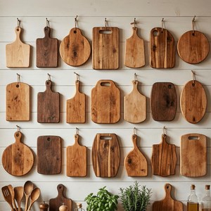 Tabla de cortar cuadrada de madera de acacia con mango, apta para lavavajillas, para carne y frutas - Product Image 1