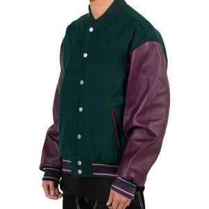 Men's High Street Varsity Jacket Casual Plain Reversible Quick Dry Breathable Comfortable Front Logo Custom Colors - Product Image 5
