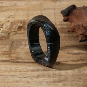 Bracelets Joncs en Résine Écologique Tendance, Bijoux Audacieux aux Couleurs Vives, Forme Ronde, Accessoire Cadeau de Mariage pour Femme - Product Image 5