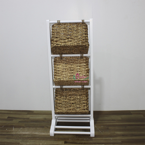 Artex Dong Thap Factory Seagrass Water Hyacinth Handicrafts Rack <b>Display</b> Shelving Storage Organizer for Living Seagrass <b>Baskets</b> - Product Image 2