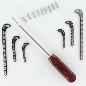 Placa de bloqueo veterinaria y placa femoral D con tornillos de bloqueo de 2.4-2.7-3.5mm de titanio y acero inoxidable - Product Image 1