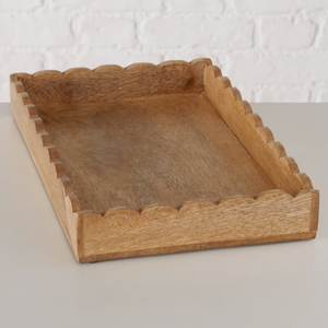 Modern Luxury Wooden Storage <b>Tray</b> Dishwasher Safe <b>Mirrored</b> Finish Food Beverage Hotel Restaurant Use Handmade Ramadan India ARIF - Product Image 1