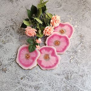 Premium Handmade Resin Coaster Set Stylish <b>Decorative</b> Drink Coasters for Home Dining Table Coffee Table Kitchen <b>Restaurant</b> Hotel - Product Image 6