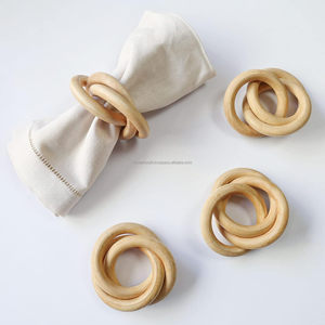 Anillos de Servilleta Elegantes de Madera Hechos a Mano, Ecológicos, Estilo Clásico, Alta Calidad, Decoración de Mesa, Ajuste Perfecto para Servilletas - Product Image 1