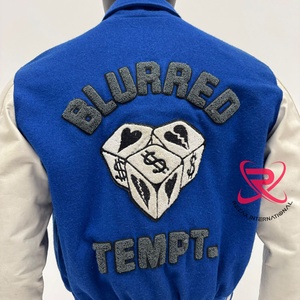 OEM ODM Custom <b>Varsity</b> <b>Jacket</b> Manufacturer Leather Sleeve Wool Body Embroidery Letterman <b>Jacket</b> Sample Development Factory - Product Image 4