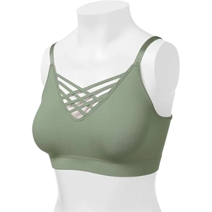 Sujetador deportivo para mujer al por mayor, top corto con tiras cruzadas, ropa deportiva atlética, diseño personalizado, fabricante OEM ODM - Product Image 1