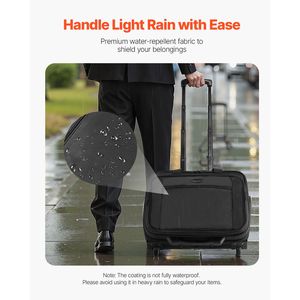 Borsa per Laptop con Ruote da 17,3 Pollici, Valigetta con Manico Telescopico, Borsa per Computer con Ruote e Scomparto per Cosmetici - Product Image 3