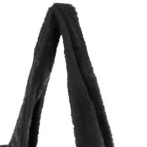   Sac à main en fausse fourrure noire pour femme, sac à bandoulière doux et moelleux, sac à main en peluche élégant, sac fourre-tout décontracté, style tendance et luxueux - Product Image 2