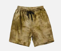 Shorts décontractés pour hommes, style tie-dye, taille mi-haute, élastiques, respirants, tissés, avec poches