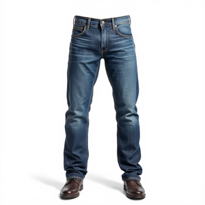 Denim <b>Jeans</b> Manufacturer Pant <b>Men</b> 100% Cotton Straight Ripped Slim Fit Stretch Breathable Winter Autumn High Quality - Product Image 4