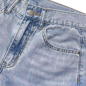 Pantalones Cargo de Mezclilla Desgastada Transpirables de Corte Regular Casual para Mujer al por Mayor, Tallas Grandes, con Bolsillos y Cintura Alta de Pierna Recta - Product Image 4