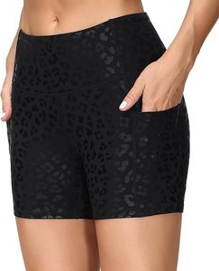 Pantalones Cortos de Verano para Mujer y Niña, con Logotipo Personalizado, de Cintura Alta Elástica, de Secado Rápido, con Efecto Levanta Glúteos, de Spandex - Product Image 3