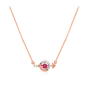GLEAMORA ENTERPRISE Pendentif Cœur Or Rose Diamant de laboratoire taille brillant certifié pour femme, tendance, 14K, 2.942g, Couleur H, Usage quotidien - Product Image 1