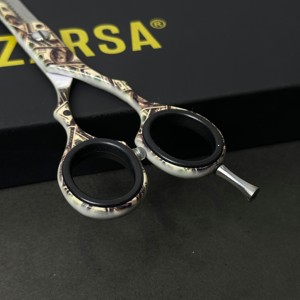 Professional Salon Stainless Steel Sharp Barber Thinning <b>Scissors</b> Customized Printed Hair Cutting Tools for Hairstylists - Product Image 2
