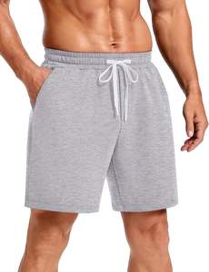 Pantalones Cortos Bermuda Deportivos para Hombre, 100% Algodón, Suaves, Transpirables, Cintura Elástica con Cordón Ajustable, Casuales, para Gimnasio, Entrenamiento, Correr, Verano - Product Image 5