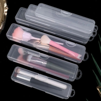 Scatola di plastica PP Organizer per il trucco portatile trasparente scatola di immagazzinaggio per sopracciglia matita stoviglie per le bacchette con coperchio