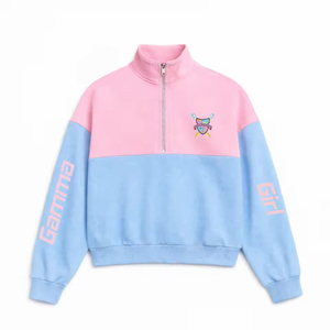 Gamma Phi Delta <b>Quarter</b> <b>Zip</b> Pullover <b>Women's</b> Short <b>Zip</b> Jumper Casual Mock Neck <b>Sweatshirt</b> Stand Collar <b>Zip</b> Up Pullover - Product Image 3