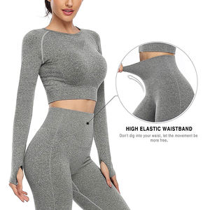 Ensemble de vêtements de sport pour femmes, respirant, en spandex/nylon, pour la course à pied, le yoga, en vente en ligne - Product Image 6