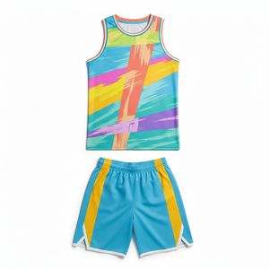 Uniformes de Baloncesto de Nuevo Diseño, Ropa de Baloncesto de Venta Caliente, Uniforme de Baloncesto para Niños de Secado Rápido 100% Poliéster - Product Image 5