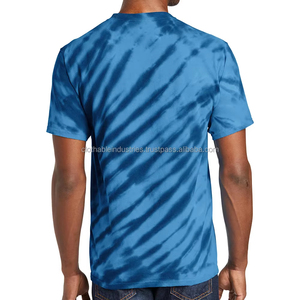 Nouveau style T-shirt tie-dye pour homme en coton et polyester, thermique, couleur unie, robuste, col contrastant, meilleur design en promotion - Product Image 3