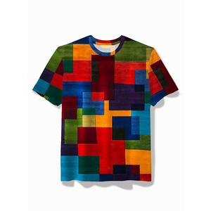 เสื้อยืดพิมพ์ลายกราฟิกความละเอียดสูงสำหรับผู้ชาย ผ้าโพลีเอสเตอร์ถัก ดีไซน์เต็มตัว แห้งเร็ว ระบายอากาศได้ดี - Product Image 1